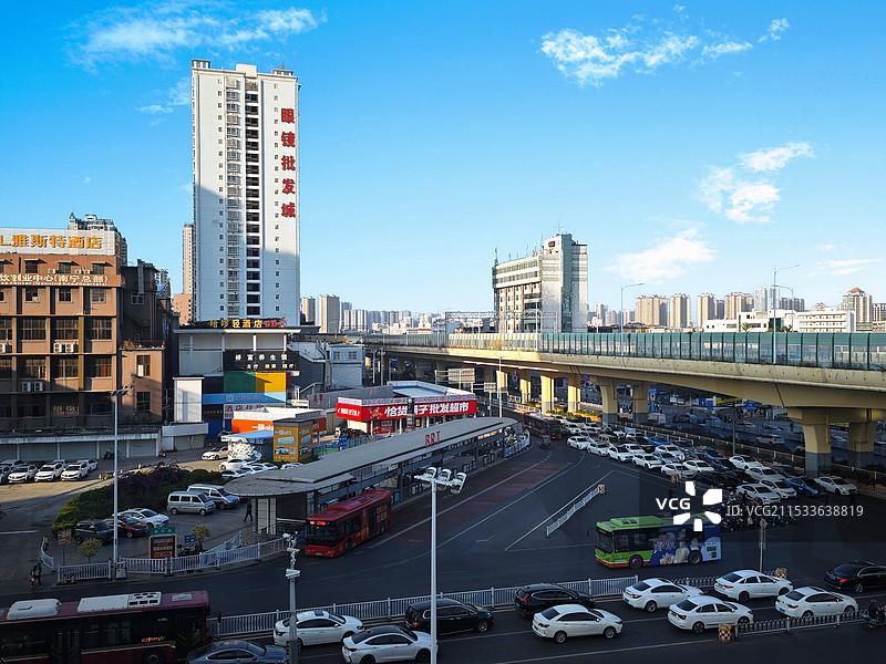 繁华街市车水流图片素材