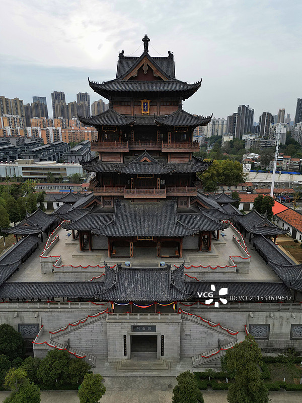 武汉归元禅寺圆通阁图片素材