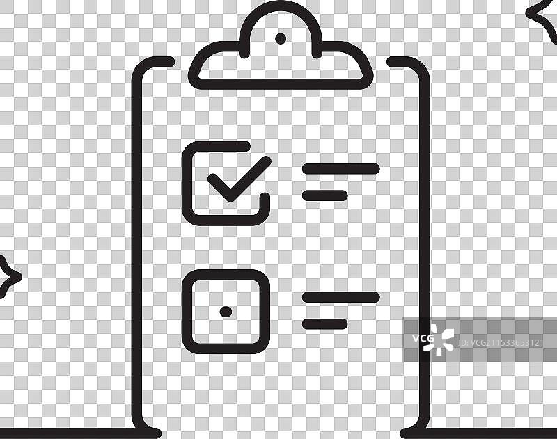 清单线条图标剪贴板文件标志图片素材