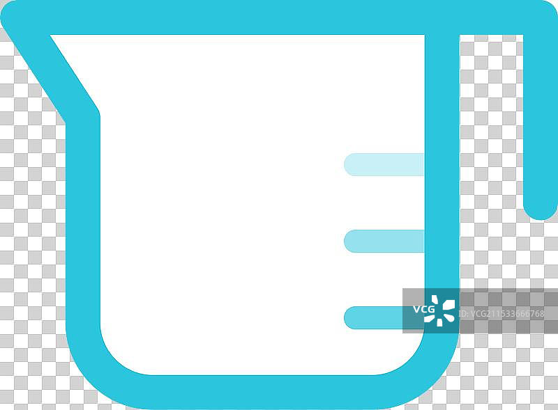 蓝色图标集中测量杯图片素材