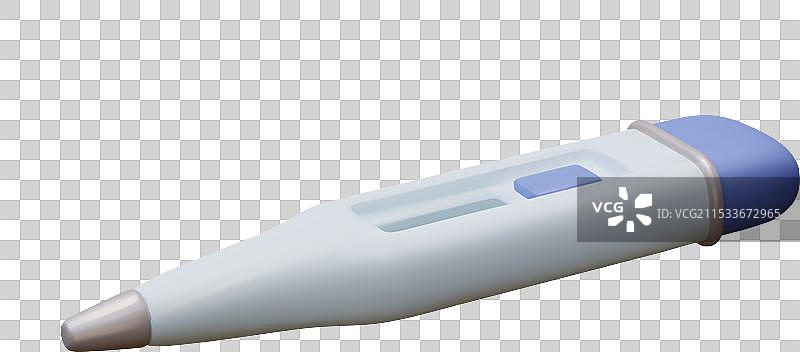 带有蓝色元素的逼真电动温度计图片素材