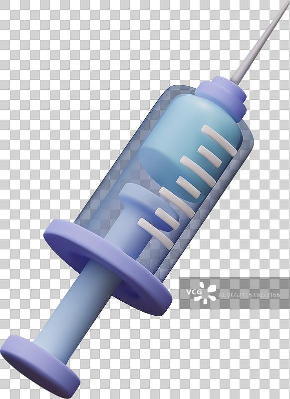 向上指的3D注射器针头 医疗图片素材
