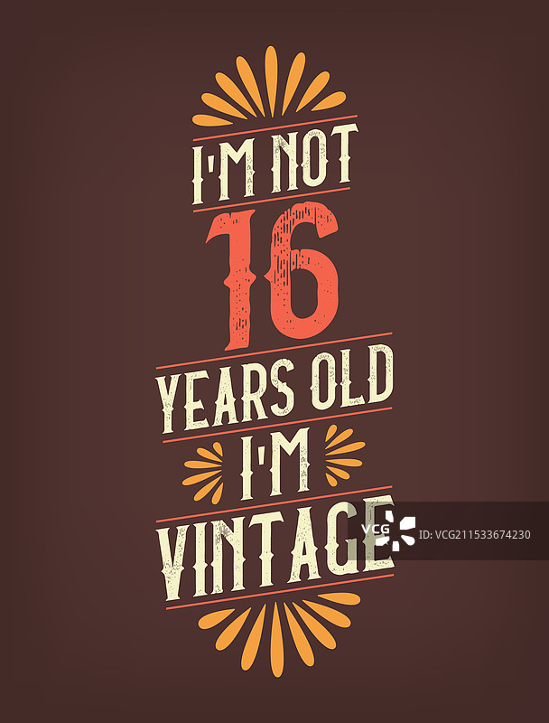 我不是16岁，我是复古的。图片素材