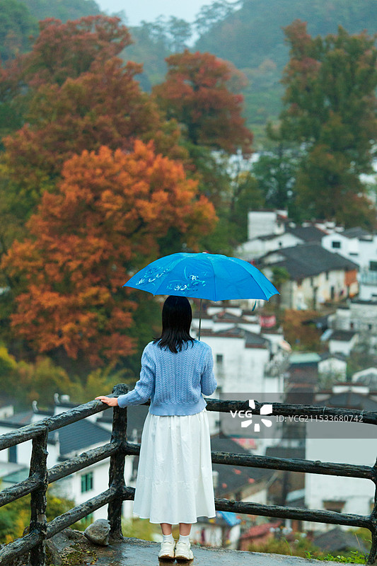 婺源石城秋色图片素材