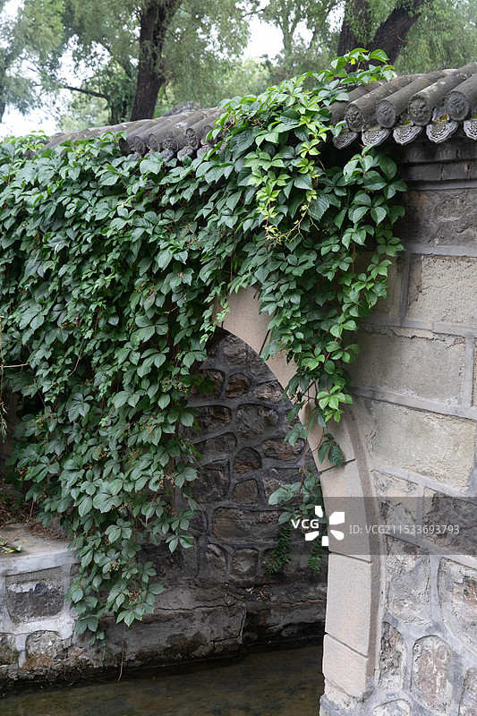 山西晋祠小桥流水图片素材