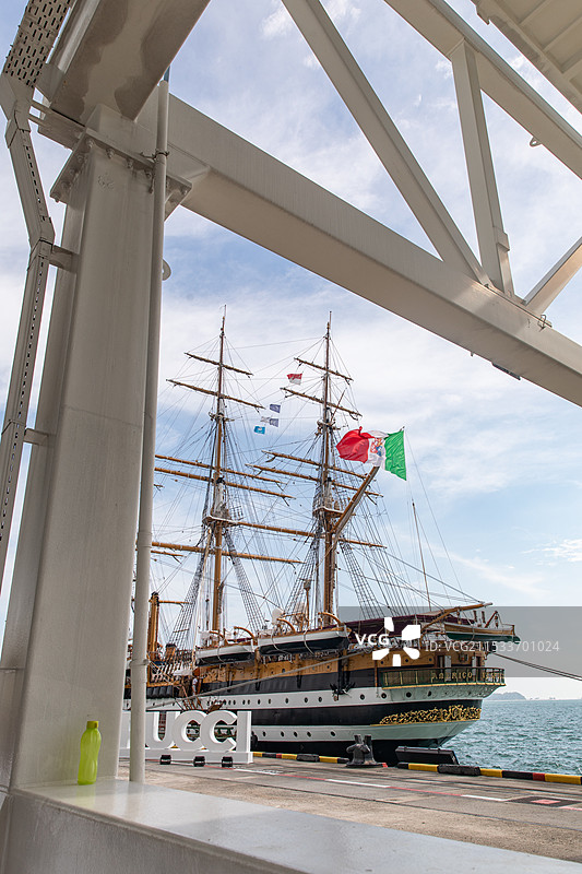 亚美利哥韦斯普奇号古帆船图片素材