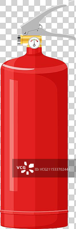 红色灭火器孤立在白色背景上图片素材