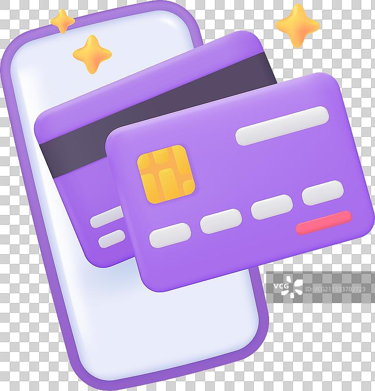 带有磁条的3D信用卡图片素材
