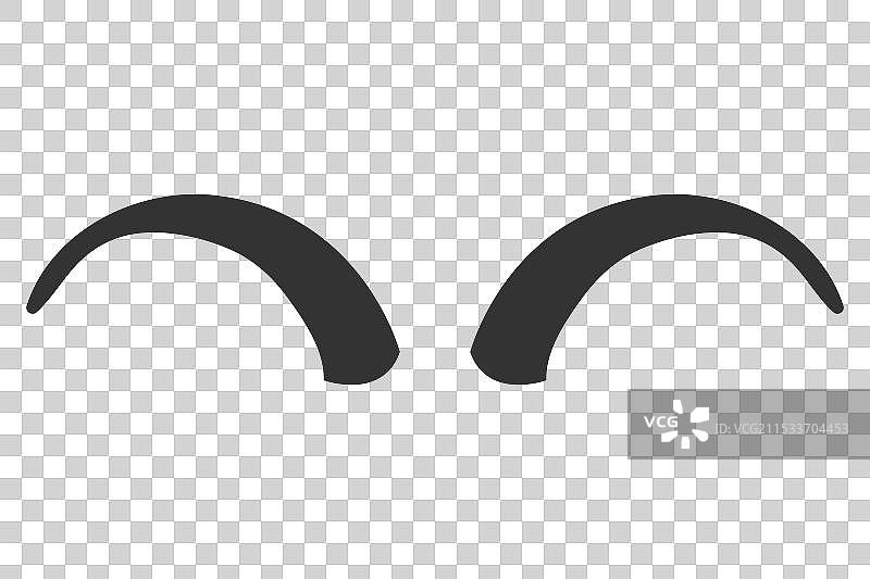 孤立的野山羊弯曲角的剪影图片素材