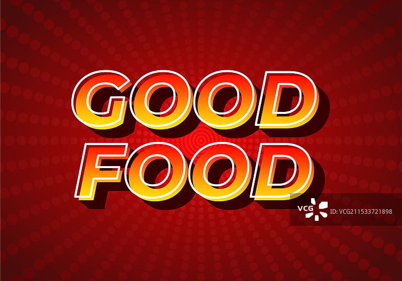 3D风格渐变黄色的美食文字效果图片素材