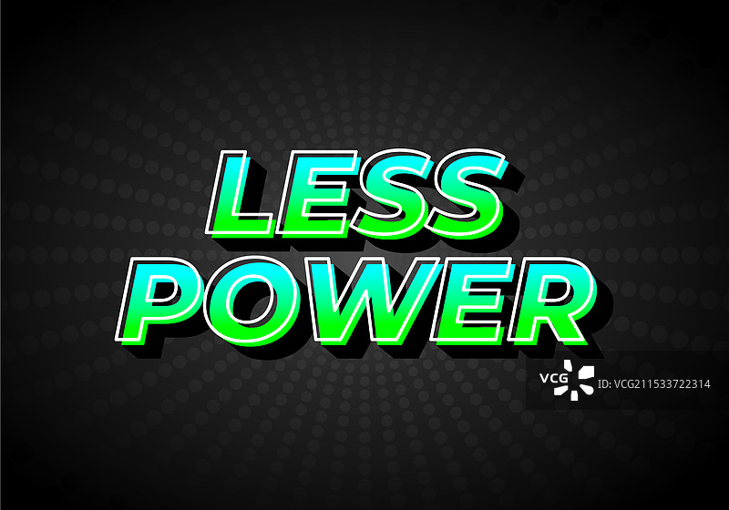 渐变绿蓝色的低功率文本效果图片素材