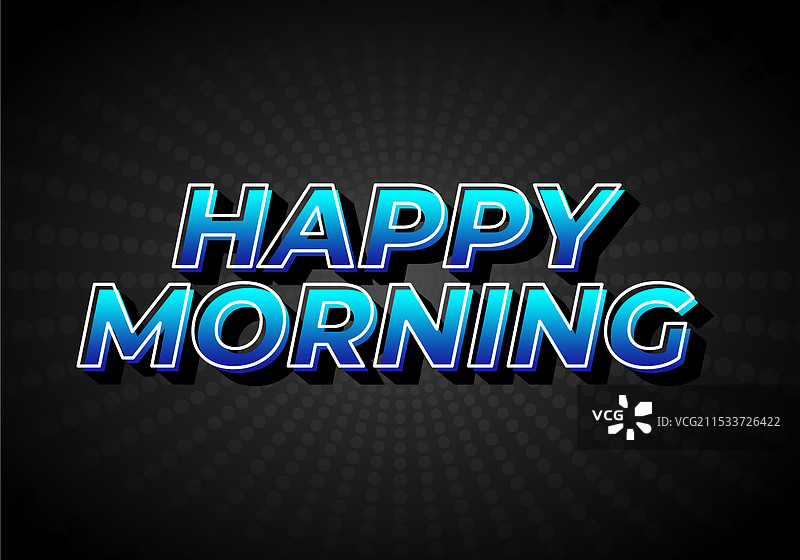 引人注目的3D效果快乐早晨文字图片素材