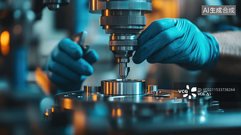 【AI数字艺术】工厂中精密机械操作图片素材