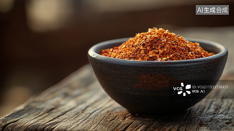 【AI数字艺术】碗中的辣椒粉调味品图片素材