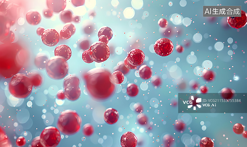 【AI数字艺术】血红细胞血小板图片素材