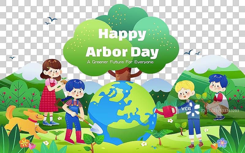 创意的植树节图片素材