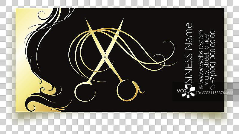 美容院和发型设计的精美名片图片素材