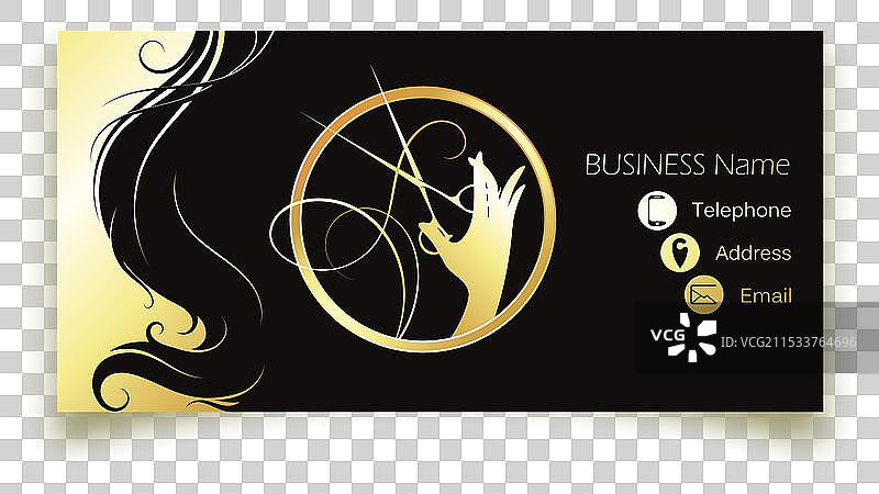 独特美丽的美容院名片图片素材