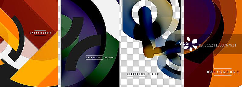 一组抽象圆形背景图片素材