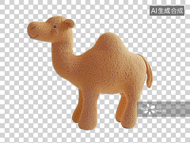 【AI数字艺术】毛毡材质的褐色骆驼图片素材