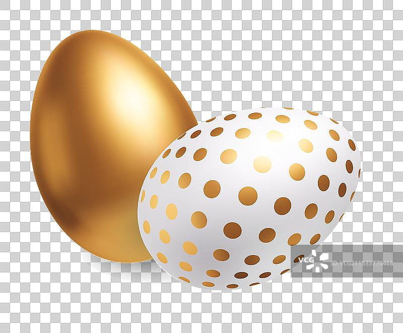 金色和白色的复活节假日彩蛋图片素材