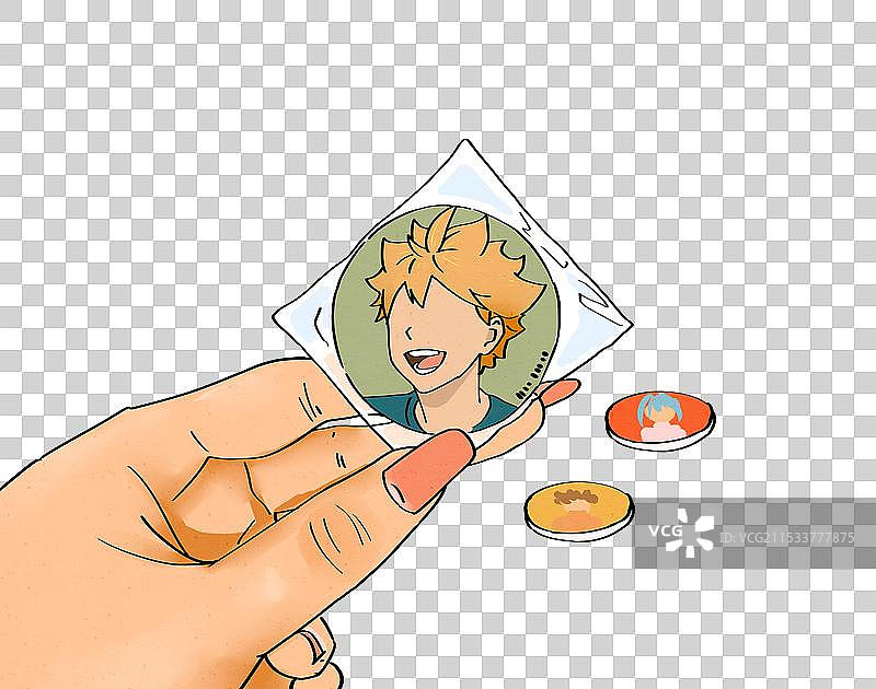 谷子经济二次元手绘元素图片素材