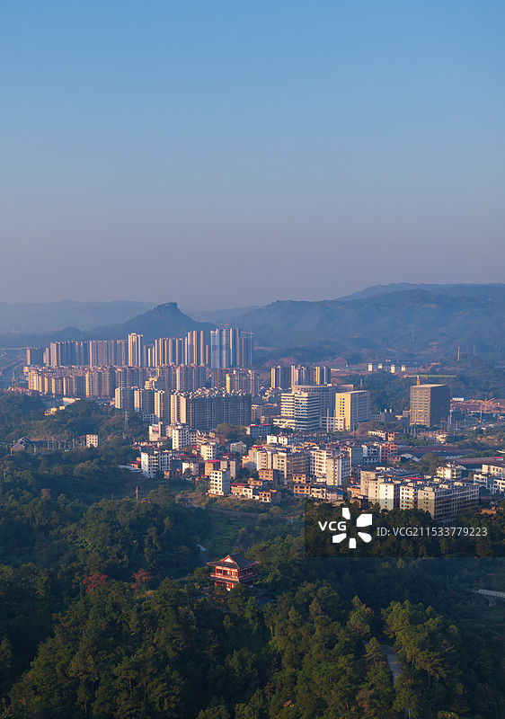 宁都秋色·塔山和老鹰山同框图片素材