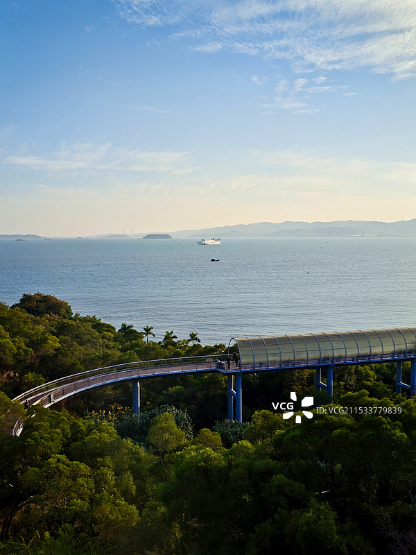 厦门扫街之傍晚山海步道林海线环岛路图片素材