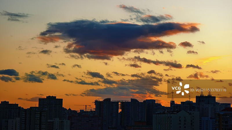 2024年11月28日北京晚霞图片素材