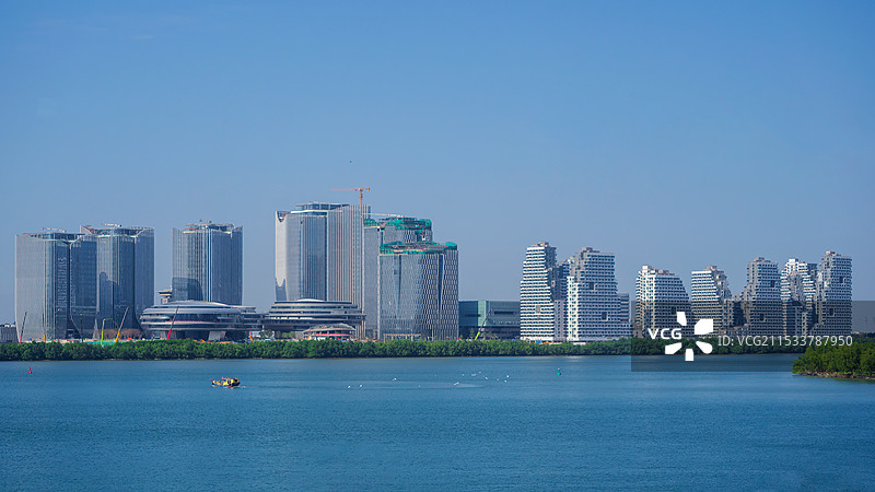 广东深圳大铲湾腾讯企鹅岛红树林海洋生态图片素材