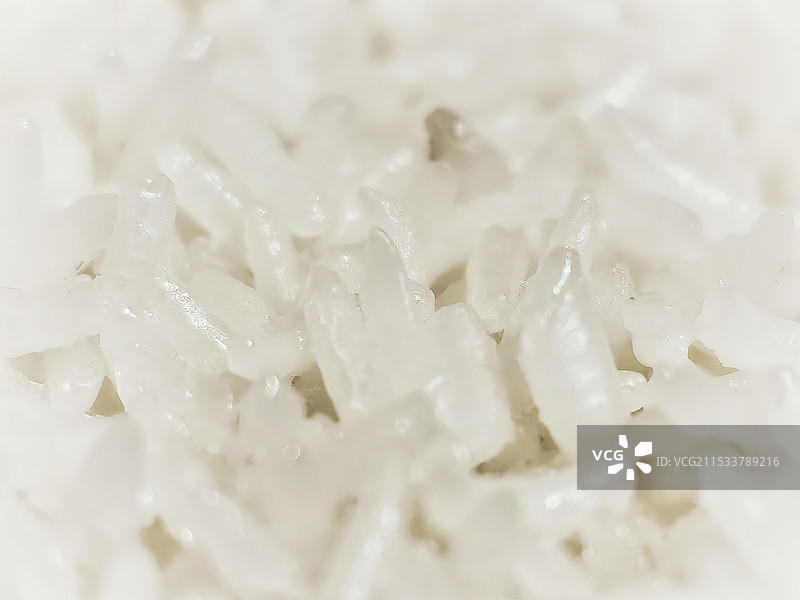 晶莹剔透的白色米粒，白米饭图片素材