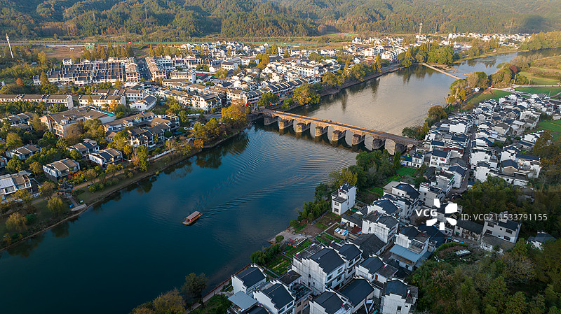 安徽休宁齐云山景区航拍图片素材