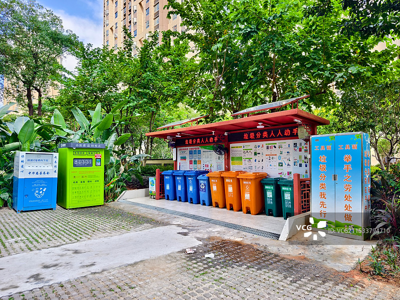 智能化小区垃圾投放站点图片素材