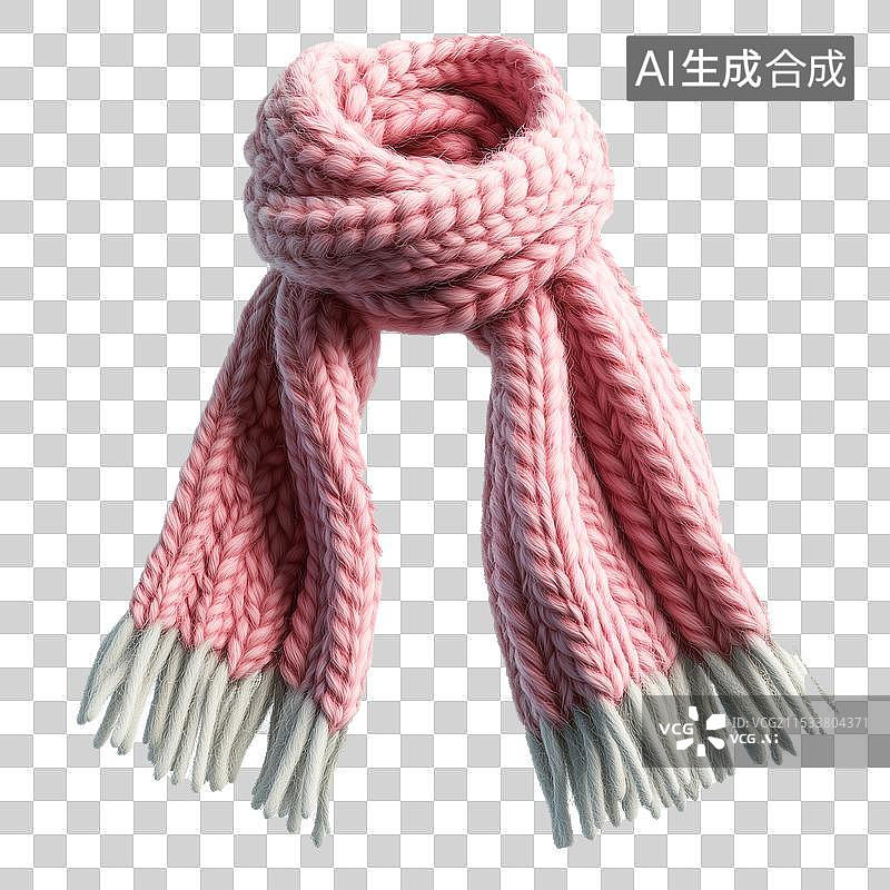 【AI数字艺术】毛毡风格3D冬季元素围巾图片素材