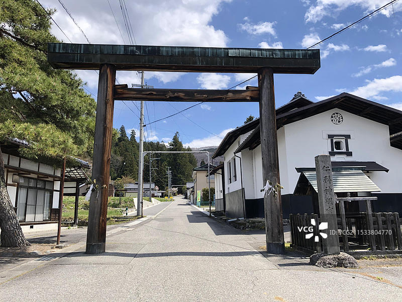 日本长野县仁科神明宮景色图片素材