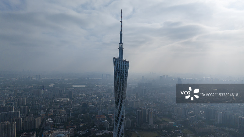 广州塔小蛮腰航拍图片素材