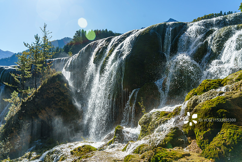 珍珠滩瀑布图片素材