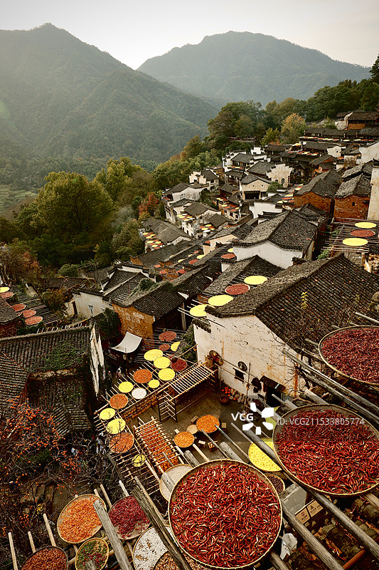 篁岭晒秋图片素材