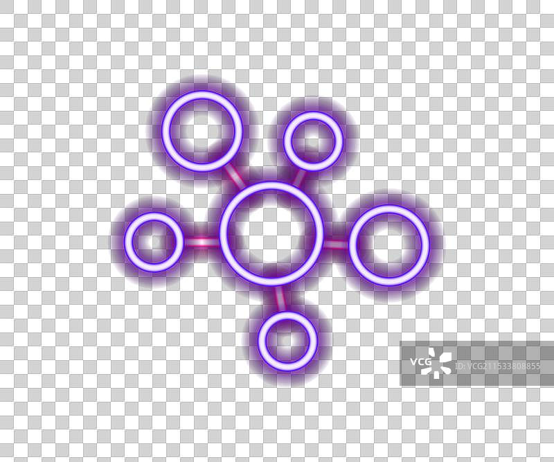 发光的霓虹线思维导图信息图标图片素材