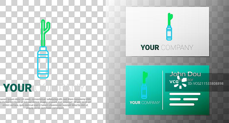 带木柄的划线工具图标，孤立在白色背景上图片素材