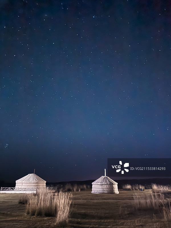 蒙古包星空图片素材