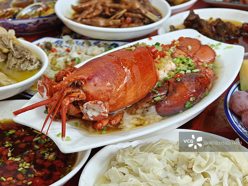 宴席波士顿龙虾图片素材