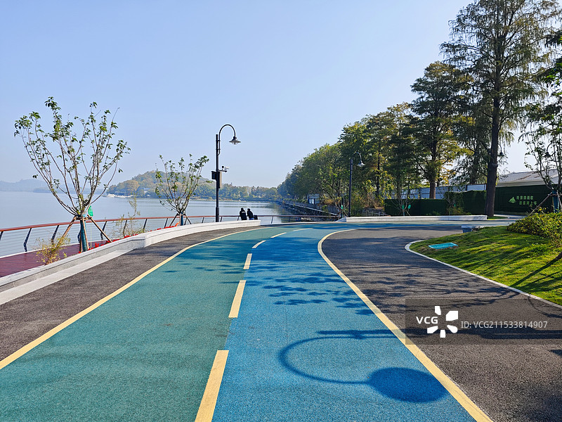 武汉东湖骑行道图片素材