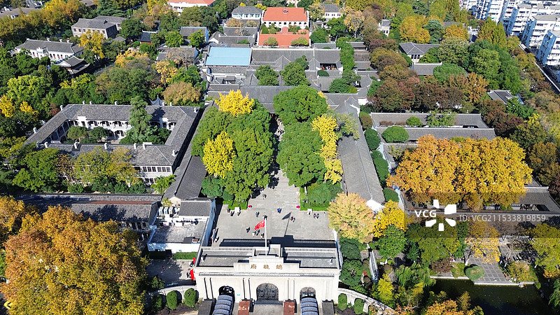 航拍南京总统府图片素材