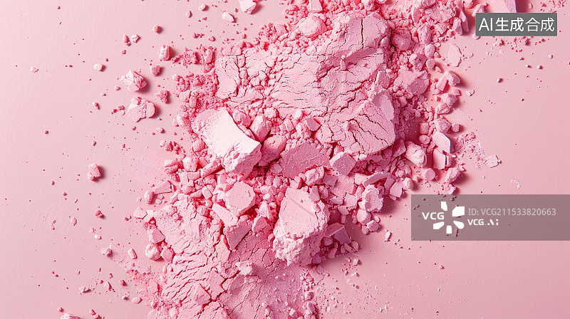 【AI数字艺术】粉色的化妆品粉饼背景图片素材