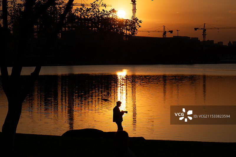落日余晖图片素材