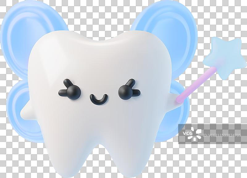 孤立的现实主义3D牙仙角色图片素材