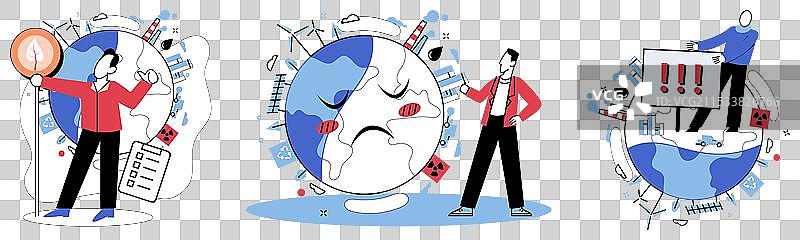 气候的相互关联线索图片素材