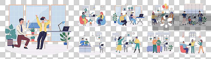 办公室员工参与休闲活动图片素材