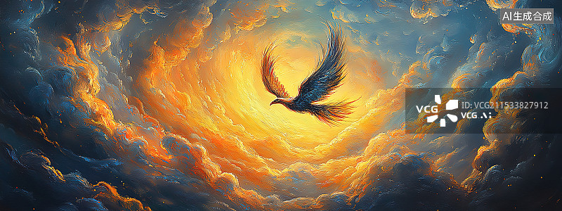 【AI数字艺术】凤凰 玄鸟图片素材